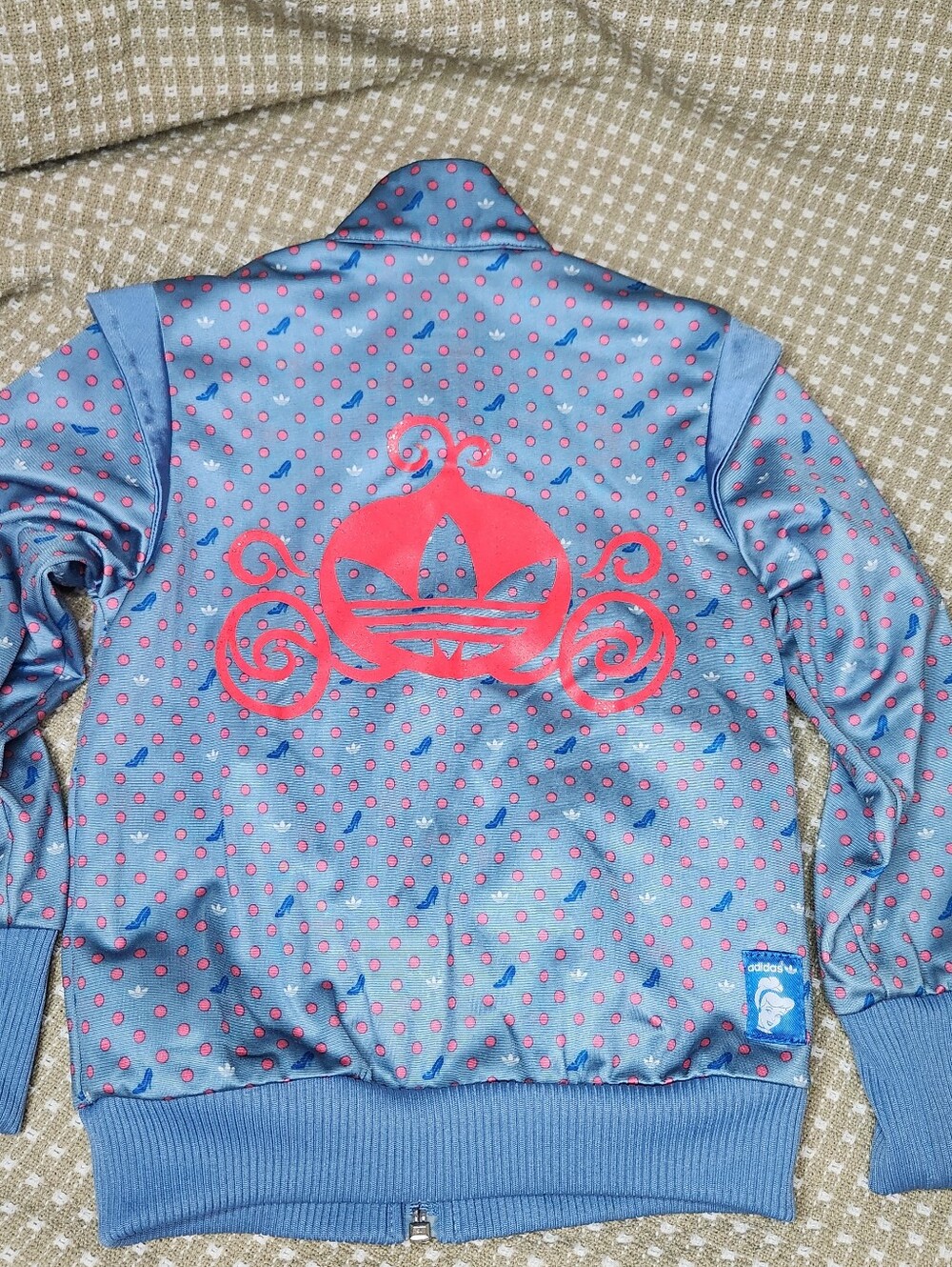 Adidas Kids Blue & Pink Logo Track Jacket